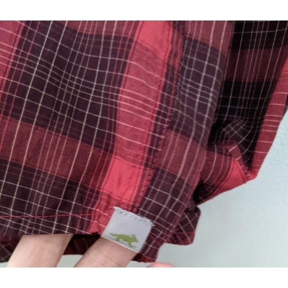 Horny Toad Red Plaid Long Sleeve Button Up Large - Picture 4 of 7